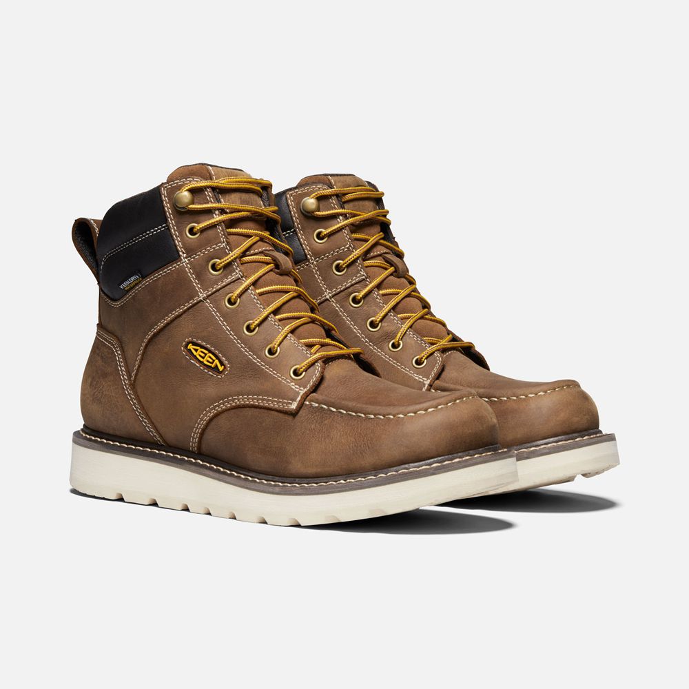 Bottes de Baskets Keen Homme Marron | Cincinnati 6\" Waterproof (Soft Toe) | YOKLW-8237